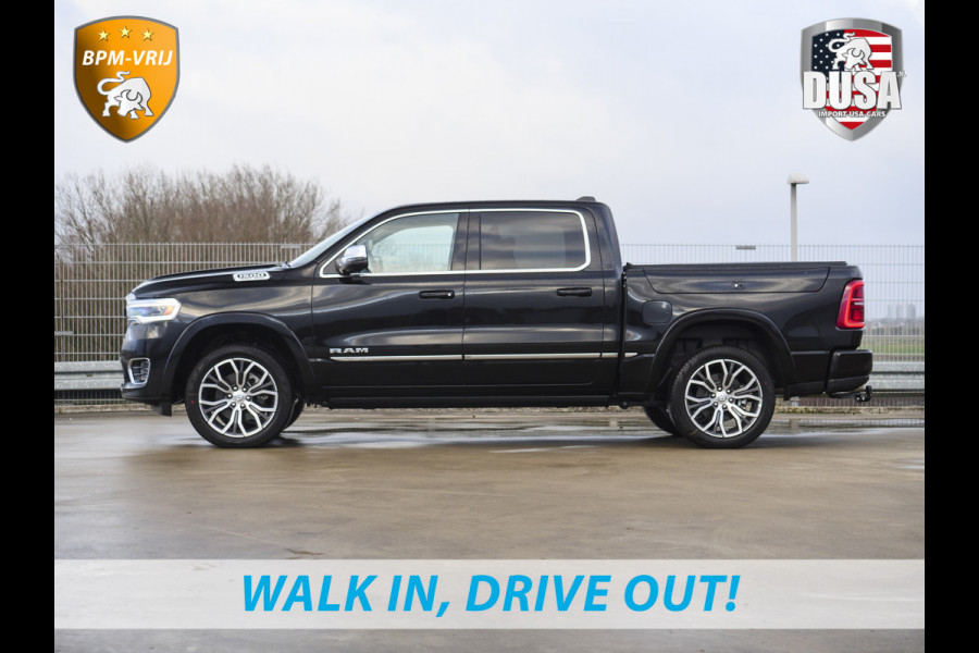 Dodge Ram | 1500 | Tungsten | 3.0L Twin-Turbo Hurricane | High Output | Crew Cab | 4X4 BPM-VRIJ | 14,4 Inch Touchscreen | Passenger-screen | klipsch Audio | Massage stoelen | Indigo Salt Interieur