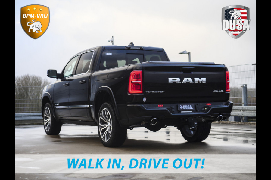 Dodge Ram | 1500 | Tungsten | 3.0L Twin-Turbo Hurricane | High Output | Crew Cab | 4X4 BPM-VRIJ | 14,4 Inch Touchscreen | Passenger-screen | klipsch Audio | Massage stoelen | Indigo Salt Interieur