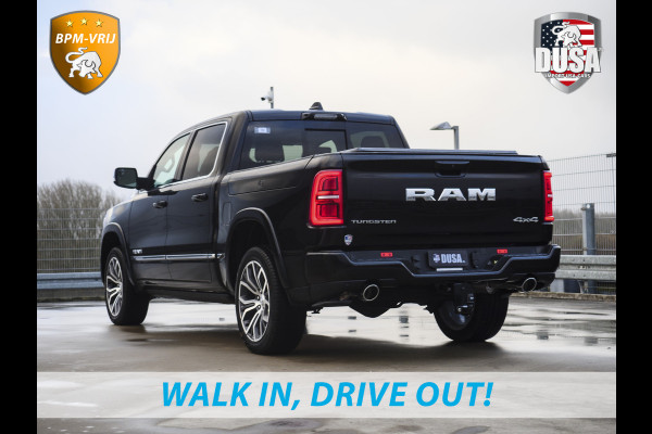 Dodge Ram | 1500 | Tungsten | 3.0L Twin-Turbo Hurricane | High Output | Crew Cab | 4X4 BPM-VRIJ | 14,4 Inch Touchscreen | Passenger-screen | klipsch Audio | Massage stoelen | Indigo Salt Interieur