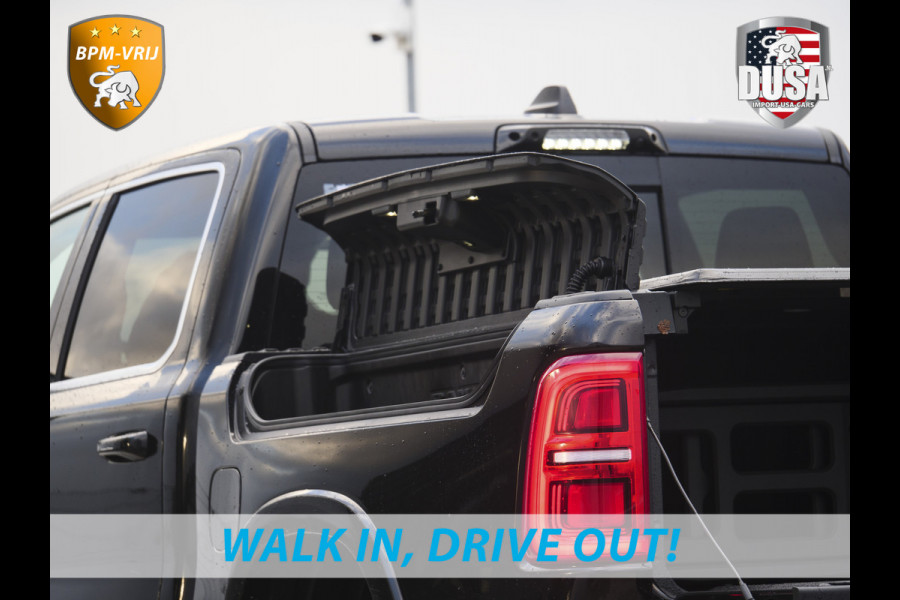 Dodge Ram | 1500 | Tungsten | 3.0L Twin-Turbo Hurricane | High Output | Crew Cab | 4X4 BPM-VRIJ | 14,4 Inch Touchscreen | Passenger-screen | klipsch Audio | Massage stoelen | Indigo Salt Interieur