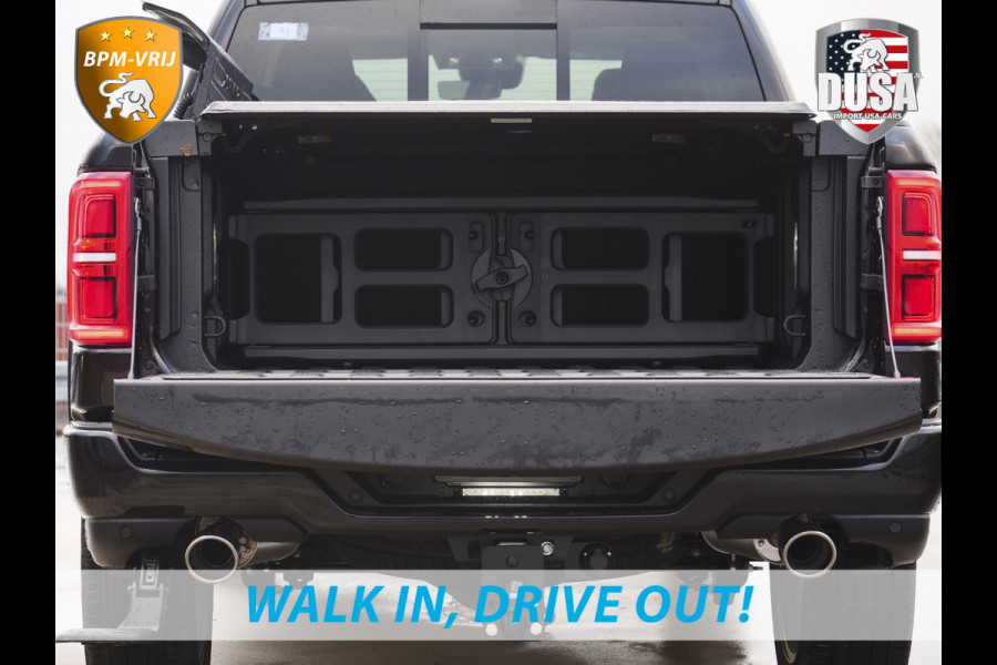 Dodge Ram | 1500 | Tungsten | 3.0L Twin-Turbo Hurricane | High Output | Crew Cab | 4X4 BPM-VRIJ | 14,4 Inch Touchscreen | Passenger-screen | klipsch Audio | Massage stoelen | Indigo Salt Interieur