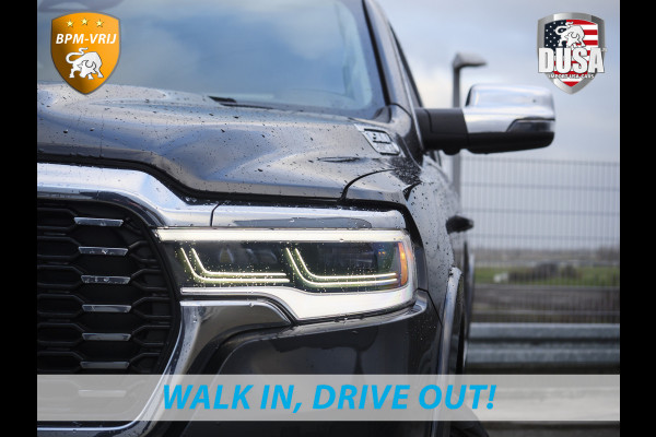 Dodge Ram | 1500 | Tungsten | 3.0L Twin-Turbo Hurricane | High Output | Crew Cab | 4X4 BPM-VRIJ | 14,4 Inch Touchscreen | Passenger-screen | klipsch Audio | Massage stoelen | Indigo Salt Interieur