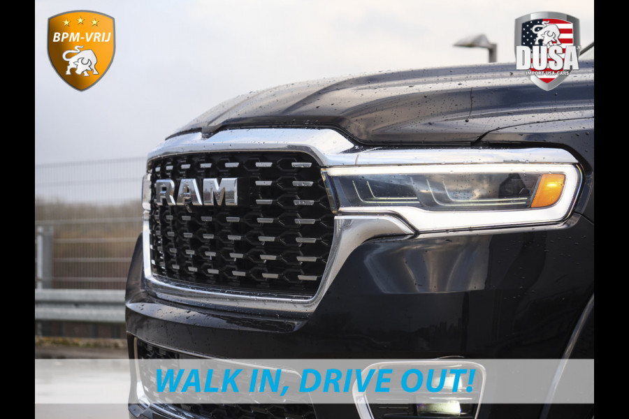 Dodge Ram | 1500 | Tungsten | 3.0L Twin-Turbo Hurricane | High Output | Crew Cab | 4X4 BPM-VRIJ | 14,4 Inch Touchscreen | Passenger-screen | klipsch Audio | Massage stoelen | Indigo Salt Interieur