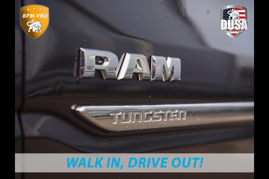 Dodge Ram | 1500 | Tungsten | 3.0L Twin-Turbo Hurricane | High Output | Crew Cab | 4X4 BPM-VRIJ | 14,4 Inch Touchscreen | Passenger-screen | klipsch Audio | Massage stoelen | Indigo Salt Interieur