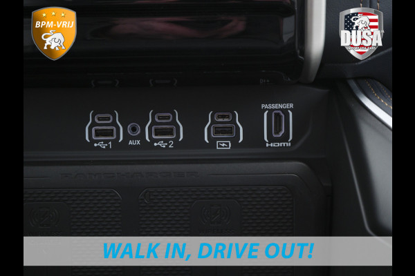 Dodge Ram | 1500 | Tungsten | 3.0L Twin-Turbo Hurricane | High Output | Crew Cab | 4X4 BPM-VRIJ | 14,4 Inch Touchscreen | Passenger-screen | klipsch Audio | Massage stoelen | Indigo Salt Interieur
