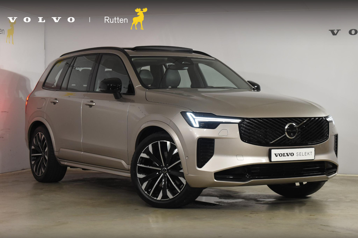 Volvo XC90 T8 455PK Plug-in hybrid AWD Ultra Dark / Bowers & Wilkins / Luchtvering / Head-Up Display / 360 Camera / Massagestoelen / Elektrisch bedienbare stoelen met geheugen / Stoelventilatie / Nappaleder / Elektrisch uitklapbare trekhaak / Gelamineerde ruiten
