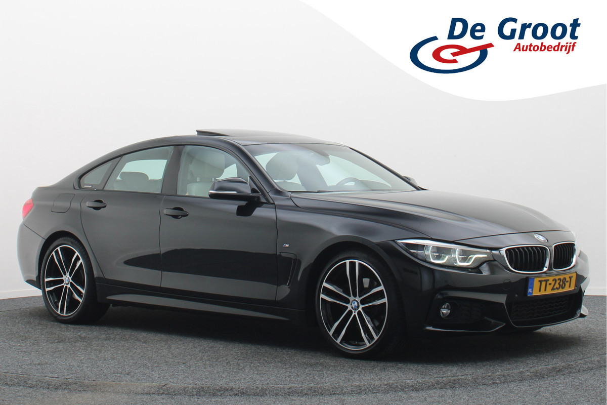 BMW 4 Serie Gran Coupé 420i High Executive Leer, Panoramadak, Cruise, Verwarmd Stuurwiel, Bluetooth, Navigatie, LED, PDC, 19''