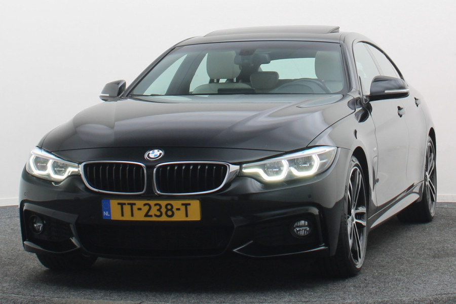 BMW 4 Serie Gran Coupé 420i High Executive Leer, Panoramadak, Cruise, Verwarmd Stuurwiel, Bluetooth, Navigatie, LED, PDC, 19''