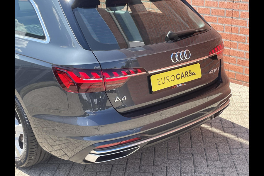 Audi A4 Avant 40 TFSI 204pk Pro Line Leder Sportstoelen Electrisch bedienbare achterklep Led Dab Navigatie Apple Carplay / Android Auto