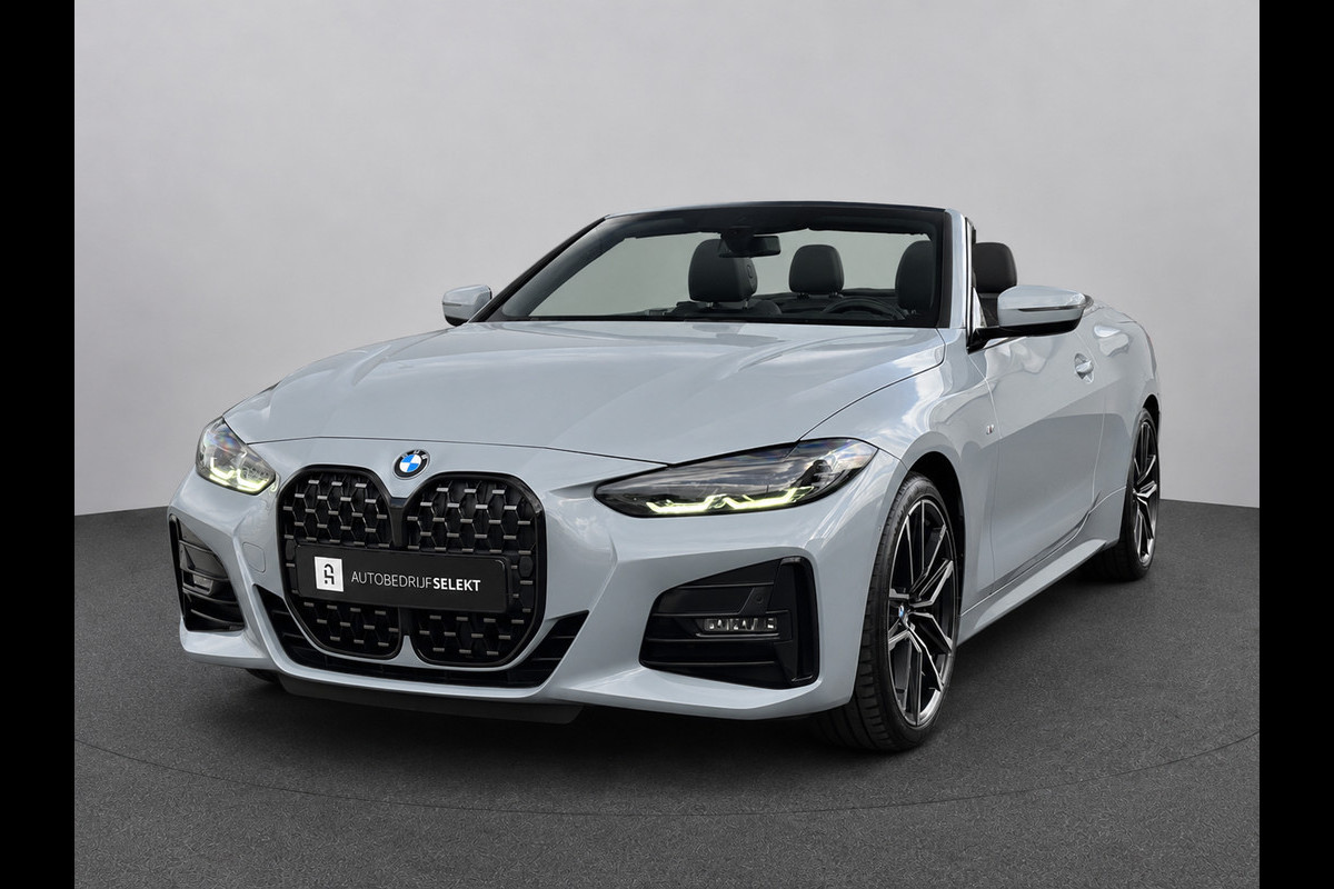 BMW 4 Serie Cabrio 420i M-Sport | Brooklyn Grey | Harman Kardon | 19 inch | Facelift | Widescreen | Stoelverwarming | Carbon
