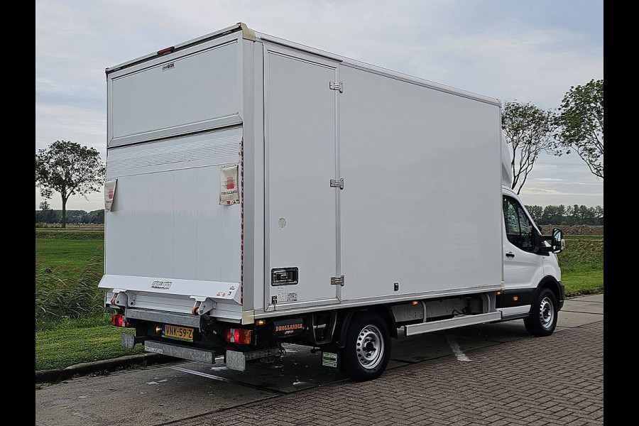 Ford Transit 350 2.0 TDCI Ambiente Skeletal Airco, Oh-historie, Laadklep, Zijdeur, Spoiler, Lat-om-Lat Betimmerd, NAP, Euro6,