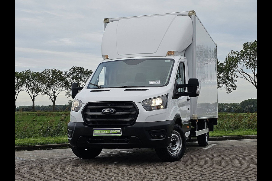 Ford Transit 350 2.0 TDCI Ambiente Skeletal Airco, Oh-historie, Laadklep, Zijdeur, Spoiler, Lat-om-Lat Betimmerd, NAP, Euro6,