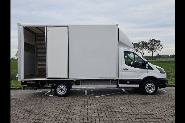 Ford Transit 350 2.0 TDCI Ambiente Skeletal Airco, Oh-historie, Laadklep, Zijdeur, Spoiler, Lat-om-Lat Betimmerd, NAP, Euro6,