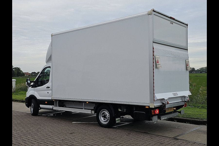 Ford Transit 350 2.0 TDCI Ambiente Skeletal Airco, Oh-historie, Laadklep, Zijdeur, Spoiler, Lat-om-Lat Betimmerd, NAP, Euro6,
