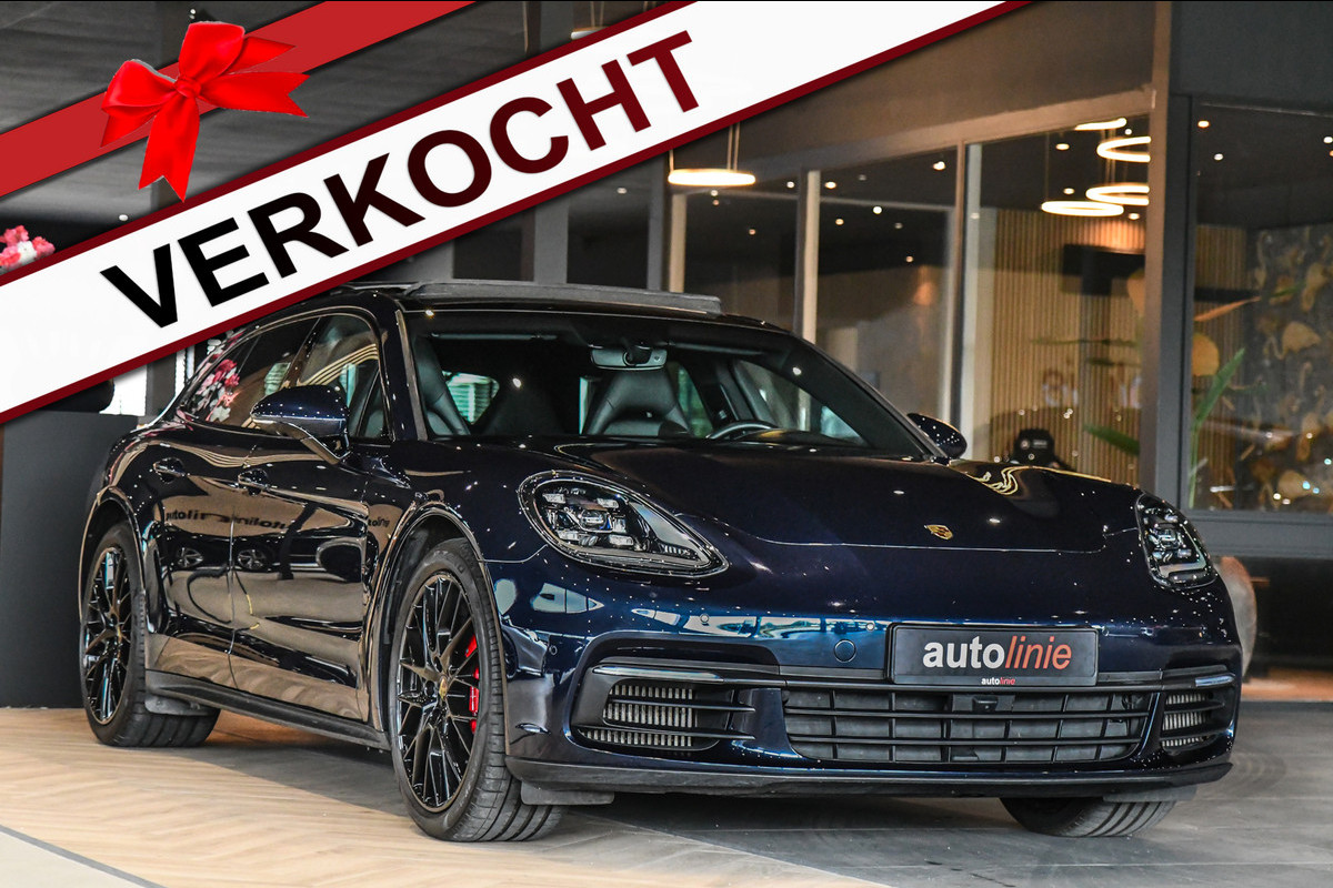Porsche Panamera Sport Turismo 2.9 4 E-Hybrid, Sport Chrono, Rear Entertainment, Luchtvering, Softclose, Pano, 360, HUD, Leder!
