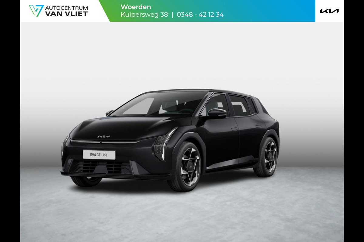 Kia EV4 GT-Line Business Edition 81.4 kWh | Navi. | Clima. | Stoel&Stuur Verwarming | Adapt. Cruise. | Dodehoekassistentie | Privacy Glass | GT-Line Vegan Lederen Bekleding