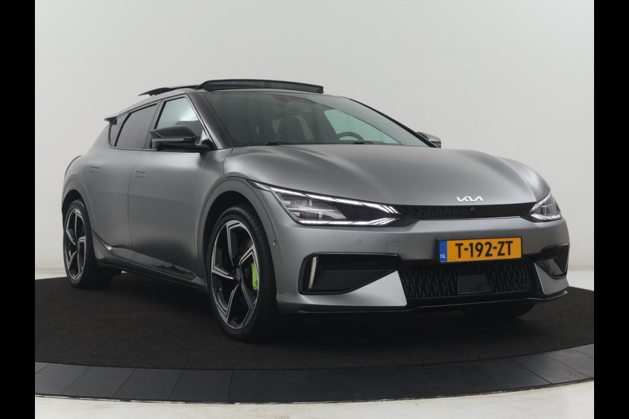 Kia EV6 GT AWD 77.4 kWh | SOH 98.1% | Panoramadak | Alcantara Seats | Head-up | Meridian Surround | Sfeerverlichting | Adaptive cruise | 360 camera | Stuur/stoel verwarming |