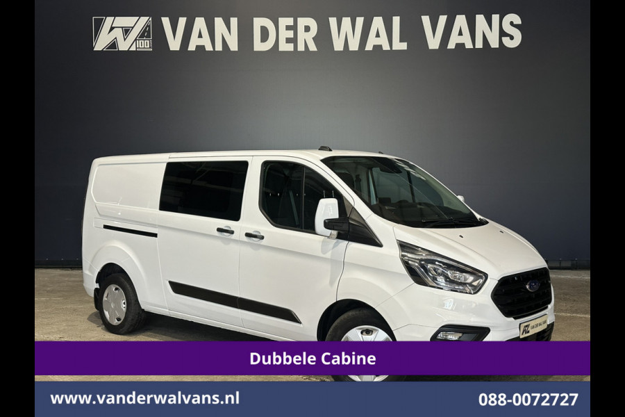 Ford Transit Custom 2.0 TDCI 130pk Automaat L2H1 Dubbele Cabine Euro6 Airco | 6-Zits | Camera | Navigatie | Apple Carplay | LED Android Auto, Adaptieve Cruisecontrol, Stoelverwarming, Verwarmde voorruit, Trekhaak, Achterklep