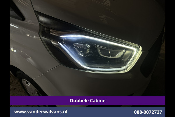 Ford Transit Custom 2.0 TDCI 130pk Automaat L2H1 Dubbele Cabine Euro6 Airco | 6-Zits | Camera | Navigatie | Apple Carplay | LED Android Auto, Adaptieve Cruisecontrol, Stoelverwarming, Verwarmde voorruit, Trekhaak, Achterklep