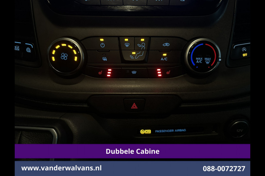 Ford Transit Custom 2.0 TDCI 130pk Automaat L2H1 Dubbele Cabine Euro6 Airco | 6-Zits | Camera | Navigatie | Apple Carplay | LED Android Auto, Adaptieve Cruisecontrol, Stoelverwarming, Verwarmde voorruit, Trekhaak, Achterklep
