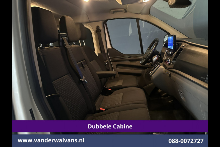 Ford Transit Custom 2.0 TDCI 130pk Automaat L2H1 Dubbele Cabine Euro6 Airco | 6-Zits | Camera | Navigatie | Apple Carplay | LED Android Auto, Adaptieve Cruisecontrol, Stoelverwarming, Verwarmde voorruit, Trekhaak, Achterklep