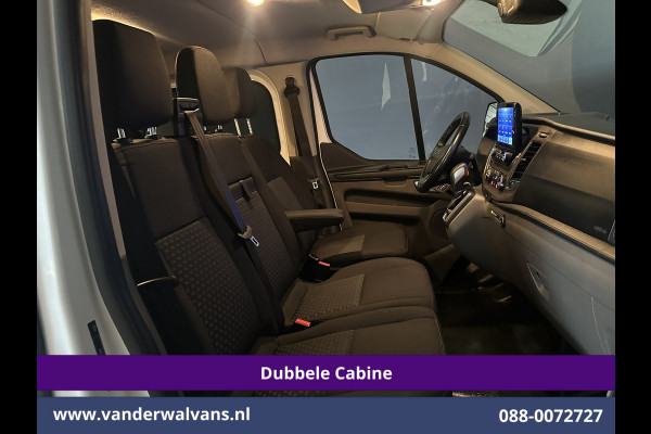 Ford Transit Custom 2.0 TDCI 130pk Automaat L2H1 Dubbele Cabine Euro6 Airco | 6-Zits | Camera | Navigatie | Apple Carplay | LED Android Auto, Adaptieve Cruisecontrol, Stoelverwarming, Verwarmde voorruit, Trekhaak, Achterklep