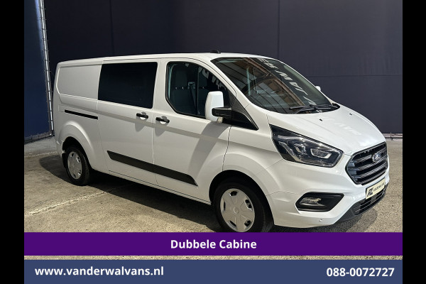 Ford Transit Custom 2.0 TDCI 130pk Automaat L2H1 Dubbele Cabine Euro6 Airco | 6-Zits | Camera | Navigatie | Apple Carplay | LED Android Auto, Adaptieve Cruisecontrol, Stoelverwarming, Verwarmde voorruit, Trekhaak, Achterklep