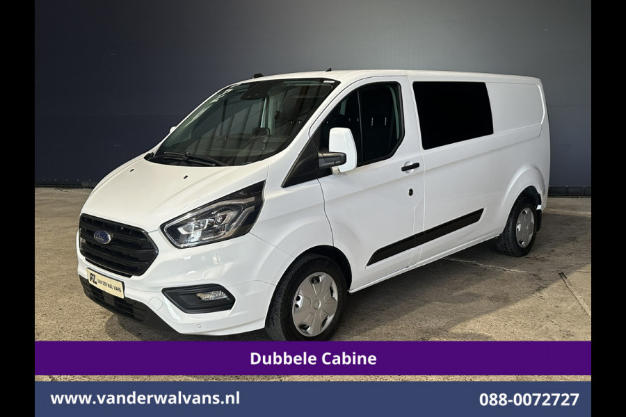 Ford Transit Custom 2.0 TDCI 130pk Automaat L2H1 Dubbele Cabine Euro6 Airco | 6-Zits | Camera | Navigatie | Apple Carplay | LED Android Auto, Adaptieve Cruisecontrol, Stoelverwarming, Verwarmde voorruit, Trekhaak, Achterklep
