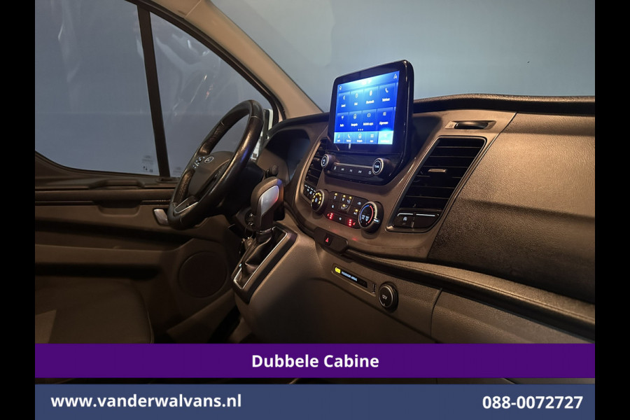 Ford Transit Custom 2.0 TDCI 130pk Automaat L2H1 Dubbele Cabine Euro6 Airco | 6-Zits | Camera | Navigatie | Apple Carplay | LED Android Auto, Adaptieve Cruisecontrol, Stoelverwarming, Verwarmde voorruit, Trekhaak, Achterklep
