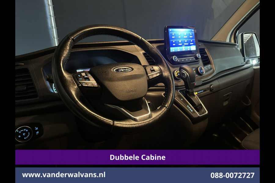 Ford Transit Custom 2.0 TDCI 130pk Automaat L2H1 Dubbele Cabine Euro6 Airco | 6-Zits | Camera | Navigatie | Apple Carplay | LED Android Auto, Adaptieve Cruisecontrol, Stoelverwarming, Verwarmde voorruit, Trekhaak, Achterklep