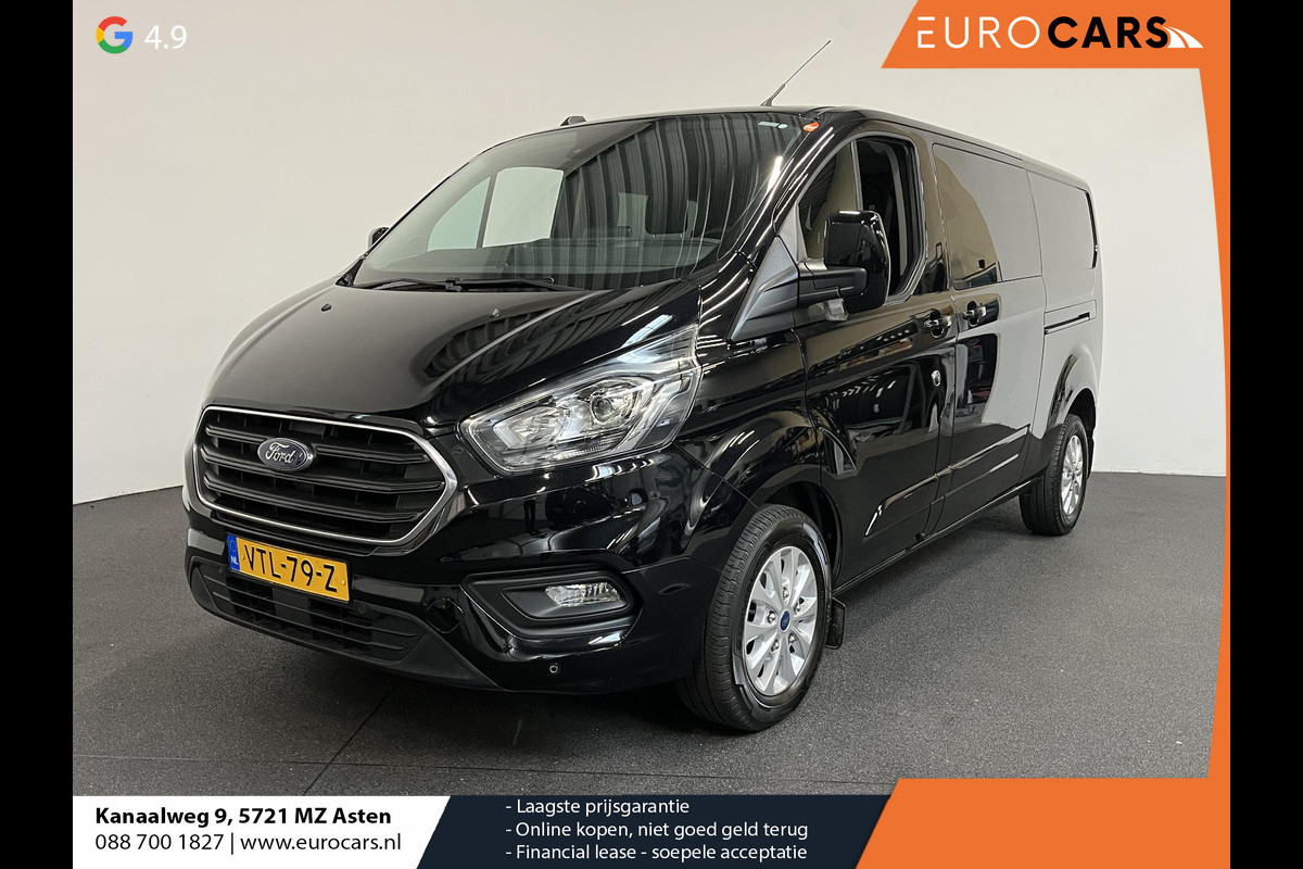 Ford Transit Custom 300 2.0 TDCI L2H1 Limited Dubbele cabine Navigatie Airco 2 Schuifdeuren Trekhaak Parkeersensoren Apple Carplay