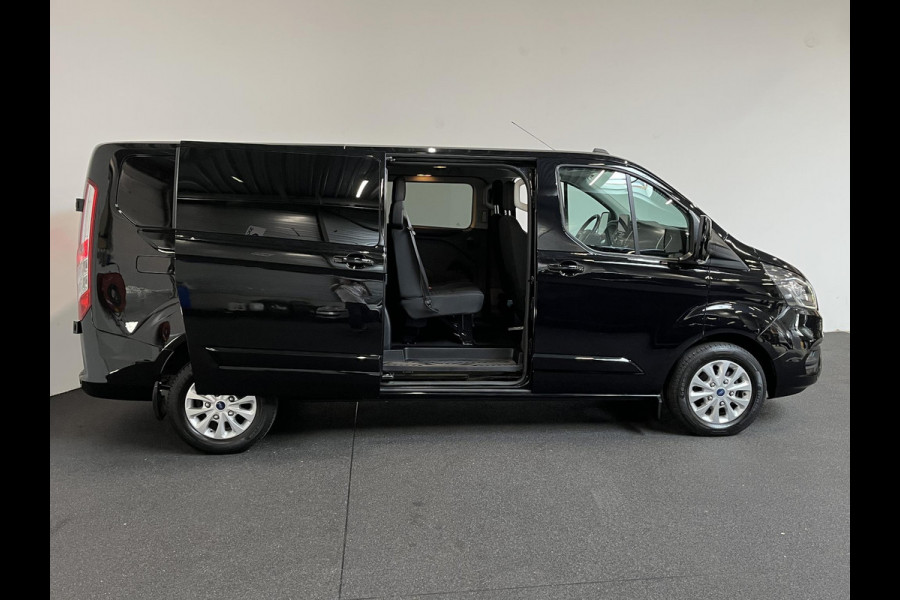 Ford Transit Custom 300 2.0 TDCI L2H1 Limited Dubbele cabine Navigatie Airco 2 Schuifdeuren Trekhaak Parkeersensoren Apple Carplay
