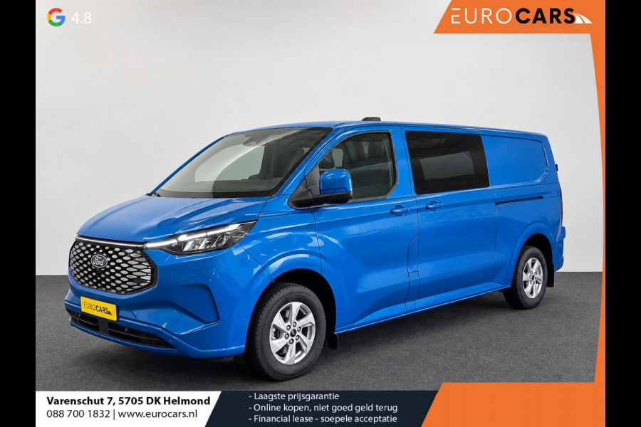 Ford E-Transit Custom 320 L2H1 Aut. Limited 71 kWh DC Dubbele Cabine Full LED Navi Camera LM Velgen PDC VA Cruise Control 2 Schuifdeuren
