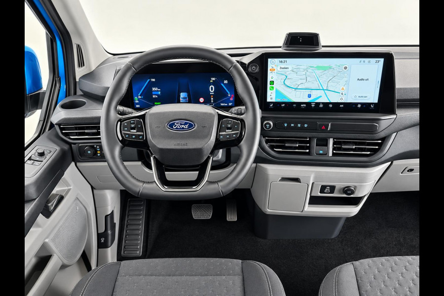 Ford E-Transit Custom 320 L2H1 Aut. Limited 71 kWh DC Dubbele Cabine Full LED Navi Camera LM Velgen PDC VA Cruise Control 2 Schuifdeuren