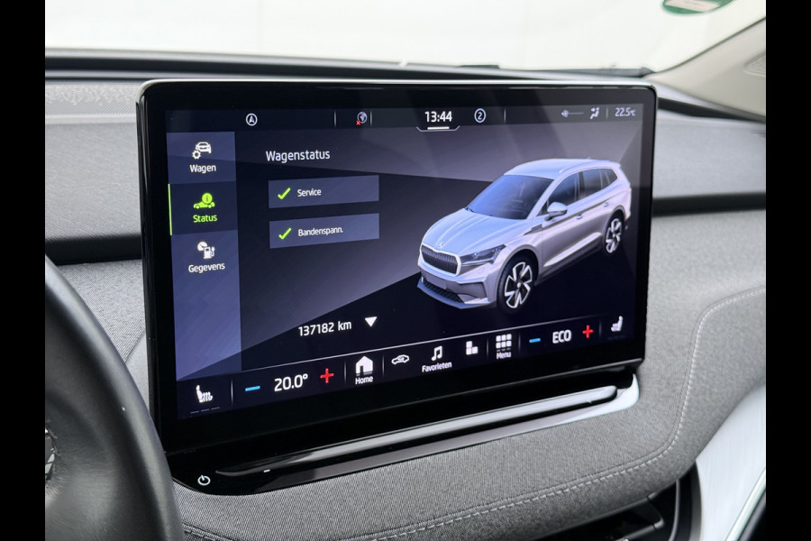 Škoda ENYAQ iV 180PK SOH 91% 3-Zone Ecc Camera Navi Ecc Stoel+Stuurverwarming Android Auto Apple Carplay 60 P-Assist Cruise Control Privacy Glas Lmv 20" Isofix Lane Assist Keyless advanced 1e Eigenaar Origineel Nederlandse Auto