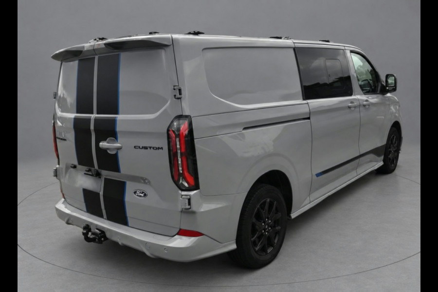 Ford Transit Custom 320 2.0 TDCI L2H1 Sport DC 360 Camera, Adaptieve Cruise, Carplay, LED, 170pk, Elektrische stoel, Stuurverwarming, Stoelverwarming, Sensoren, Uniek!