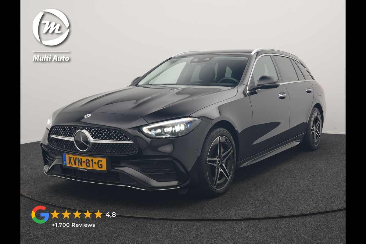 Mercedes-Benz C-Klasse Estate 300 e AMG Line PHEV 313pk Dealer O.H | Trekhaak Af Fabriek | Adaptive Cruise | Camera | Digital Light | Alcantara Sportstoelen Memory & Verwarmd | Keyless | Sfeerverlichting | Apple Carplay | Blis | DAB | 18"L.M | Plug In Hybrid