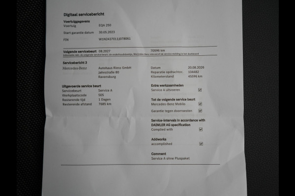 Mercedes-Benz EQA 250 Luxury Line 67 kWh 190pk Dealer O.H | Adaptive Cruise | Camera | Apple Carplay | Sportstoelen Verwarmd | Blis | Sfeerverlichting | DAB |  Navigatie | Virtual | 18"L.M