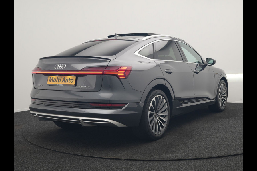Audi e-tron Sportback 55 quattro S Line 95 kWh SOH 93,3% 408pk Dealer O.H | Trekhaak Afn. | Adaptive Cruise | Camera | Bang & Olufsen | Alcantara Sportstoelen Memory & Verwarmd | Keyless | Apple Carplay | BLIS | Navigatie | Virtual | DAB | 21"L.M |