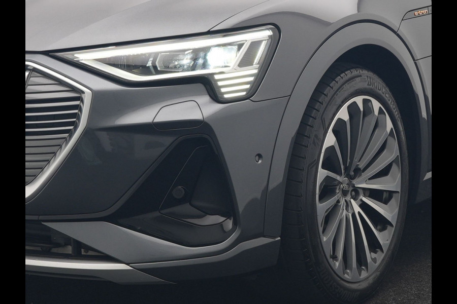 Audi e-tron Sportback 55 quattro S Line 95 kWh SOH 93,3% 408pk Dealer O.H | Trekhaak Afn. | Adaptive Cruise | Camera | Bang & Olufsen | Alcantara Sportstoelen Memory & Verwarmd | Keyless | Apple Carplay | BLIS | Navigatie | Virtual | DAB | 21"L.M |
