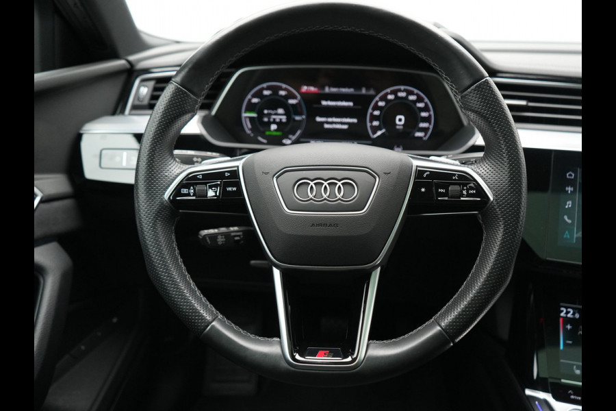 Audi e-tron Sportback 55 quattro S Line 95 kWh SOH 93,3% 408pk Dealer O.H | Trekhaak Afn. | Adaptive Cruise | Camera | Bang & Olufsen | Alcantara Sportstoelen Memory & Verwarmd | Keyless | Apple Carplay | BLIS | Navigatie | Virtual | DAB | 21"L.M |
