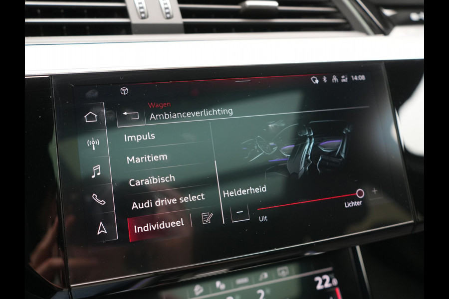 Audi e-tron Sportback 55 quattro S Line 95 kWh SOH 93,3% 408pk Dealer O.H | Trekhaak Afn. | Adaptive Cruise | Camera | Bang & Olufsen | Alcantara Sportstoelen Memory & Verwarmd | Keyless | Apple Carplay | BLIS | Navigatie | Virtual | DAB | 21"L.M |