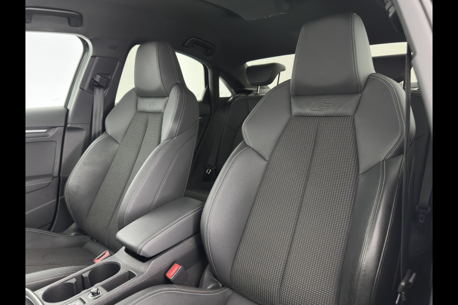 Audi A3 Limousine 35 TFSI S-Line-Edition MHEV (INCL-BTW)  Aut. *LEATHER-FABRIC | MATRIX-LED | HEATED-SPORTSEATS | CRUISE | CAMERA | DIGI-COCKPIT | NAVI-FULLMAP | PRIVACY-GLASS | AMBIENTLIGHT | ECC | PDC | DAB | 18''ALU*