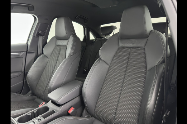 Audi A3 Limousine 35 TFSI S-Line-Edition MHEV (INCL-BTW)  Aut. *LEATHER-FABRIC | MATRIX-LED | HEATED-SPORTSEATS | CRUISE | CAMERA | DIGI-COCKPIT | NAVI-FULLMAP | PRIVACY-GLASS | AMBIENTLIGHT | ECC | PDC | DAB | 18''ALU*