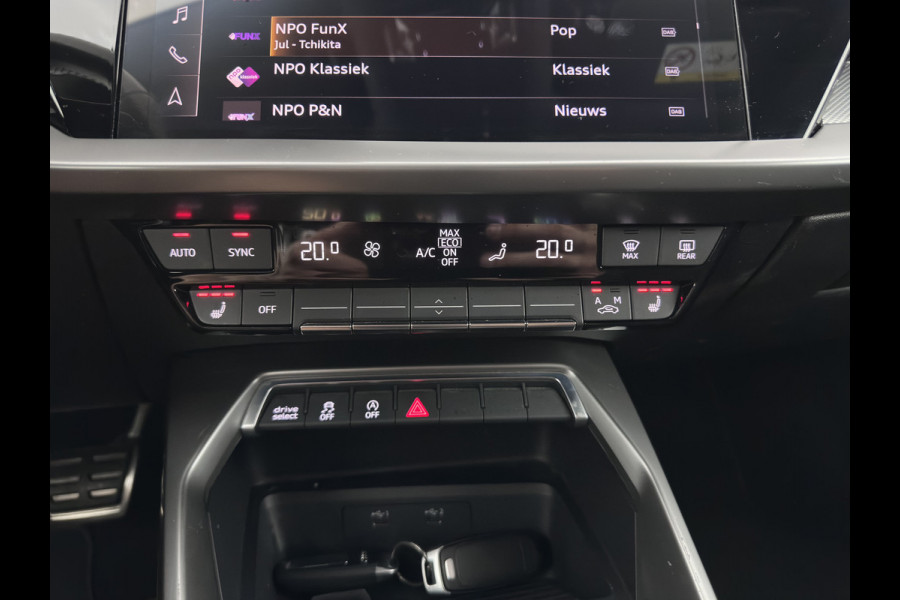 Audi A3 Limousine 35 TFSI S-Line-Edition MHEV (INCL-BTW)  Aut. *LEATHER-FABRIC | MATRIX-LED | HEATED-SPORTSEATS | CRUISE | CAMERA | DIGI-COCKPIT | NAVI-FULLMAP | PRIVACY-GLASS | AMBIENTLIGHT | ECC | PDC | DAB | 18''ALU*