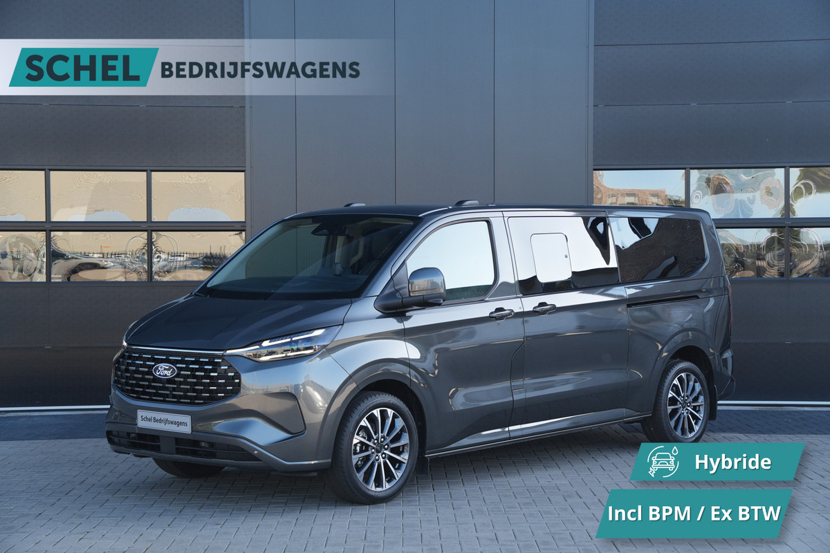 Ford Tourneo Custom 340 2.5 PHEV L2H1 Titanium X 232pk | ACC | Pano | B&O | Elek. schuifdeuren | 360 camera | Elek-Trekhaak | Prijs excl. BTW