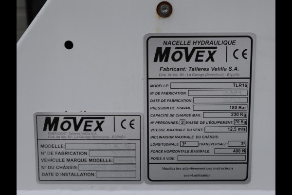 Iveco Daily 35C14 Movex 16 meter - 230 kg Hoogwerker