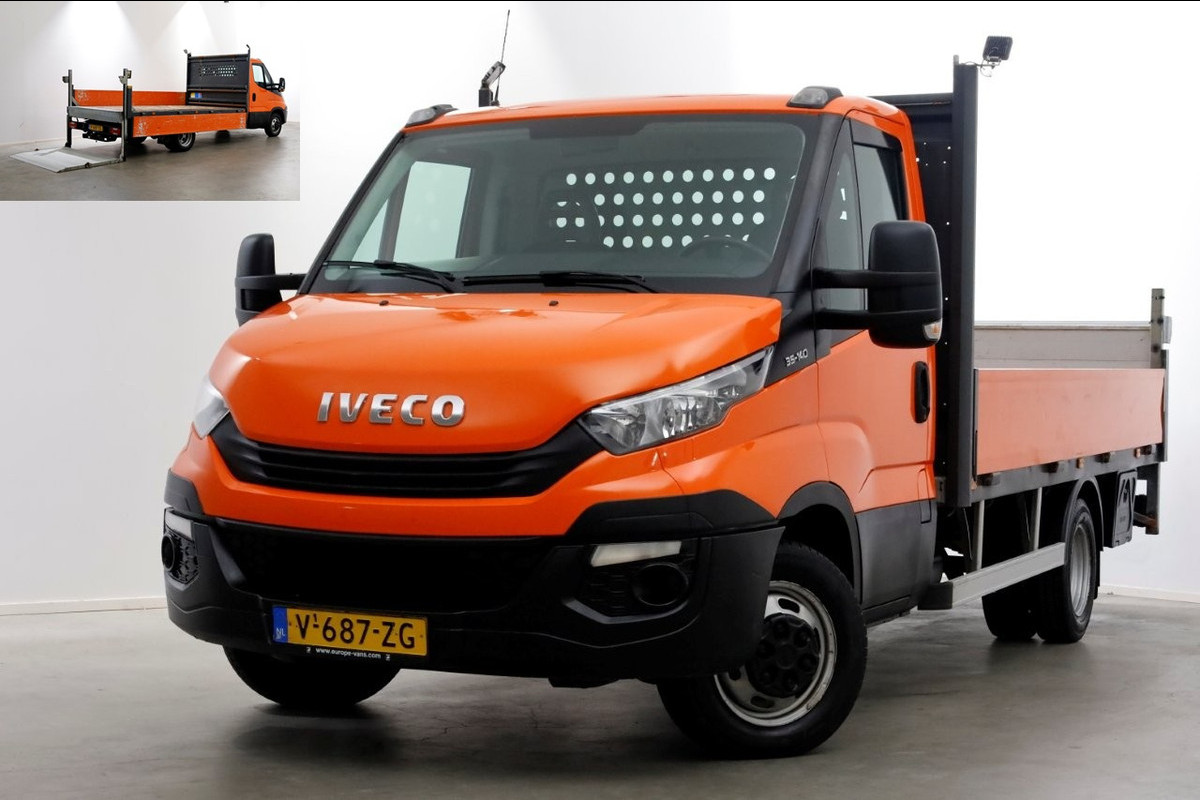 Iveco Daily 35C14 136pk E6 Open Laadbak met laadklep en trekhaak 3500kg 04-2019