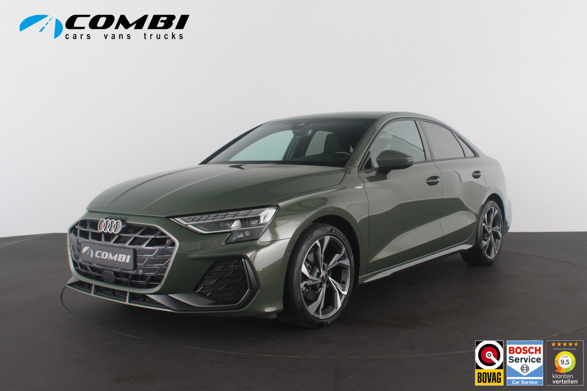 Audi A3 Limousine 30TFSI MHEV S line Sport Edition > District Green/Leer/Full S line/18inch/ACC...