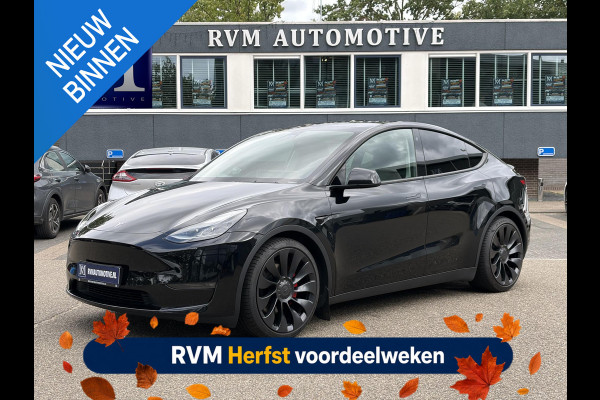 Tesla Model Y Performance AWD 75 kWh VAN 41.900:,- VOOR:39.877,- UW HERFSTVOORDEEL: 2.023,- | SOH 92% RIJKLAAR GELEVERD | TESLA FABRIEKSGARANTIE TOT 5-2027 OF 80.000 | TESLA GARANTIE ACCU + AANDRIJFLIJN T/M 05-2031/ 192.000KM|